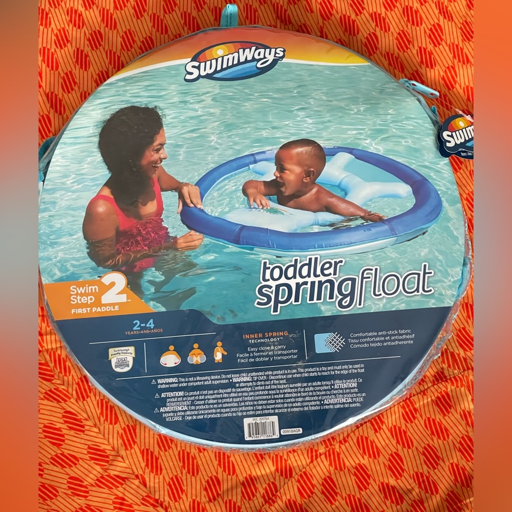 SwimWays Toddler Spring Float for Swimming Pool - Blue